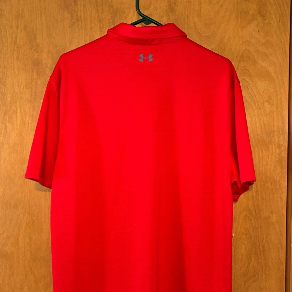 Under Armour Mens Performance Polo Short Sleeve Red Size XL - Picture 5 of 6